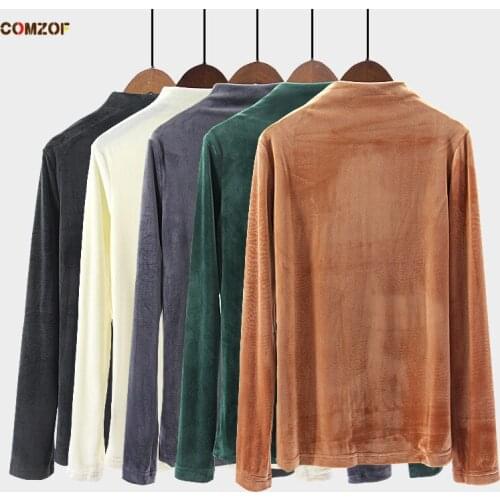 2021 Spring Women Long Sleeve T Shirt Velvet Korean Tops Clothing New Arrival Lady Velour Tees Base Shirt Casual Mujer Camisetas