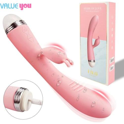G-spot rabbit vibrator double stimulation female orgasm tease clitoris vibrator couple sex toy