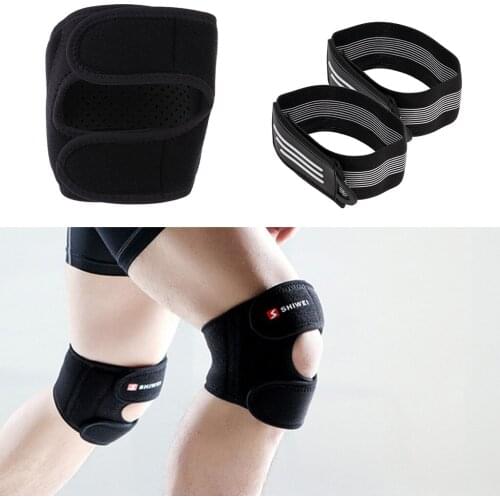 1 Pair Bicycle Ankle Leg Strap With Sports Knee Pad Brace Protector Black Men Women Outdoor Cycling Equipment