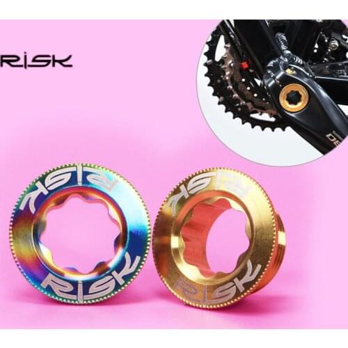 RISK 1PCS M20*8mm Bicycle Bolts TC4 Titanium Alloy Mountain Bike Bottom Bracket Crank Arm Crankset Cycling Screws 3 Colors