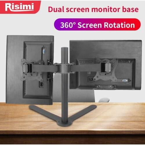 10-27 inch display desktop stand retractable rotating left and right dual-screen display desktop stand