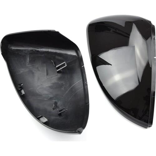 2 pieces For VW Golf MK7 7.5 GTI 7 7R Mirror Covers Caps RearView Mirror Case Cover Carbon Look Bright Black Matte Chrome Cover