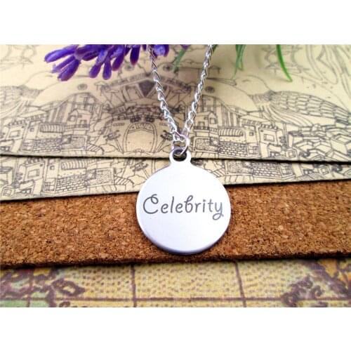 3pcs/lot Fashion stainless steel necklace "celebrity" Charms Pendant necklace jewelry Gift more style for choosing