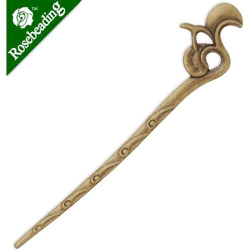 31x155mm Antique Bronze Hair Stick,Flower,Metal Hair Stick, Hair Accessories,Hair Sticks Hairpin,10PCS/lot-C3901