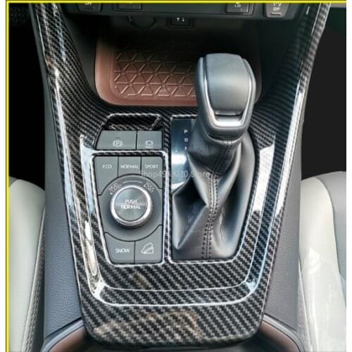 ABS chrome Gear panel Gear Box Shift Panel Frame Cover Car Styling Accessories for Toyota RAV4 XA50 2019 2020