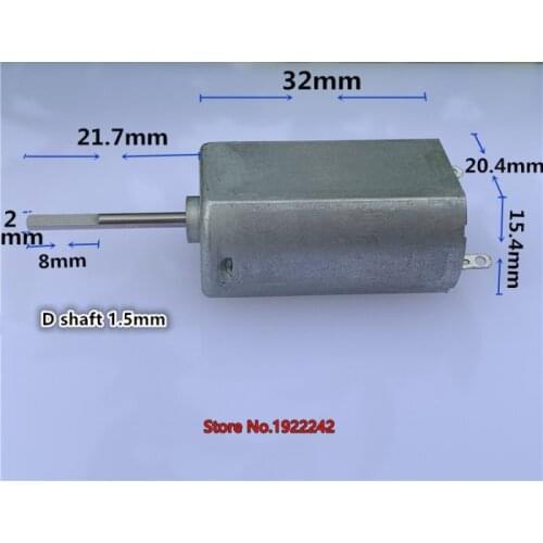 Brand new FF-180SH 3V ~12V quiet 180 DC motor D shaft small current toy model motor DIY