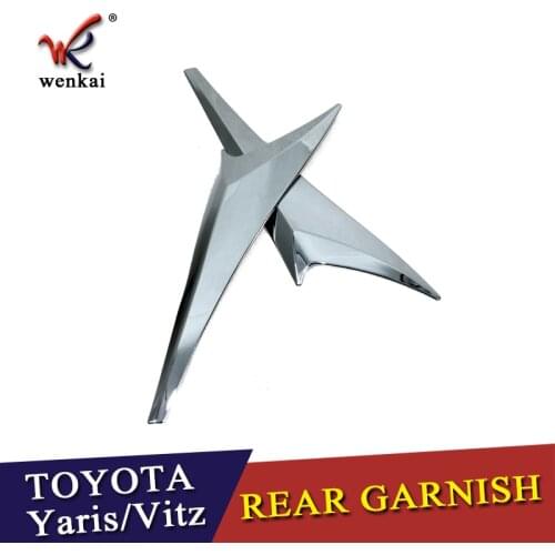 2 Pcs Trunk Lid Moulding Trim ABS Chrome For Toyota Yaris Vitz 2017 2018 Car Accessories