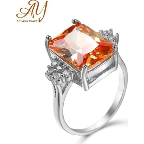 Anillos Yuzuk Vintage 925 Sterling Silver Topaz Gemstone For Women Wedding Engagement Ring Fine Jewelry Wholesale Drop Shipping