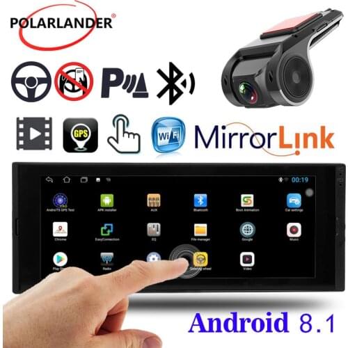 Car Radio with Screen 1 DIN Bluetooth MP5 Player Carplay GPS IPS Usb 6.9 Inch Touch Screen Multimedia WiFi Android 8.1 RAM 1+16G