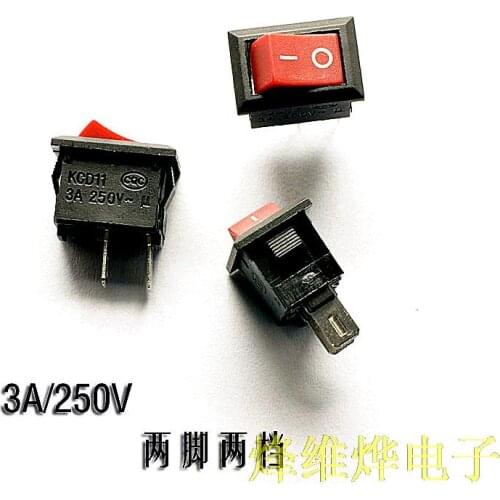 Free shipping | rocker switch red 2 foot 2 gear rocker switch (40) 15MM*10MM 3A/250V