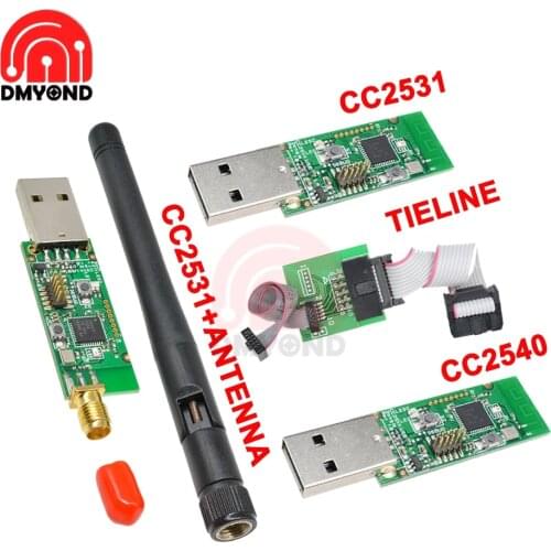 Wireless Zigbee CC2531 CC2540 Sniffer Packet Protocol Analyzer Bluetooth Module with antenna USB Interface Dongle Capture Packet