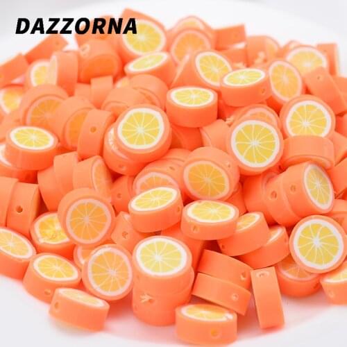 Charm Fruit Shape Polymer Clay Spacer Loose Beads For Jewelry Making Handmade DIY Bracelet Necklace Accessories 50/100/150Pcs