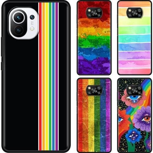 Rainbow Smartphone Case For xiaomi mi 11 Ultra 10 10T 9T Pro 10S 8 Lite A3 Cover TPU Shell Soft Funda Silicon Coque