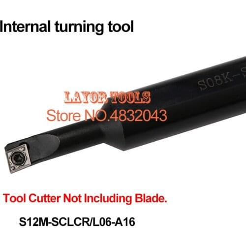 S12M-SCLCR06-A16,right turning tool holder Handle diameter 16mm, Head diameter 12mm use carbide inserts CCMT060204