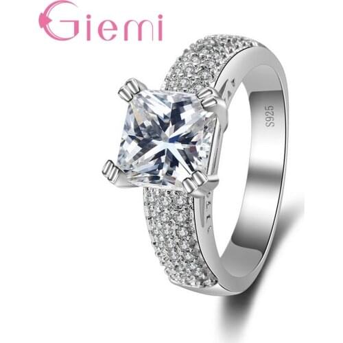 Female Anillos Anel Hot Selling 925 Sterling Silver Fashion Ring With AAA+ Austrain Rhinestone Wholesale Price for Women