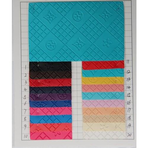 PVC leather embossed pattern leather synthetic wholesale for Sporting goods, luggage, gloves, shoes, belts, furniture