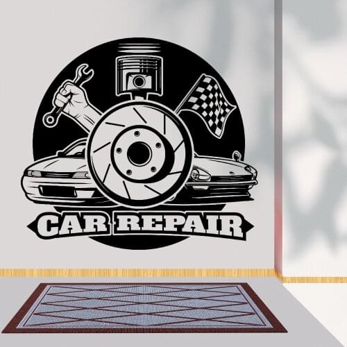 Creative Design Car Repair Wall Vinyl Sticker Decal Auto Car Service Garage Decoration Removable A001902