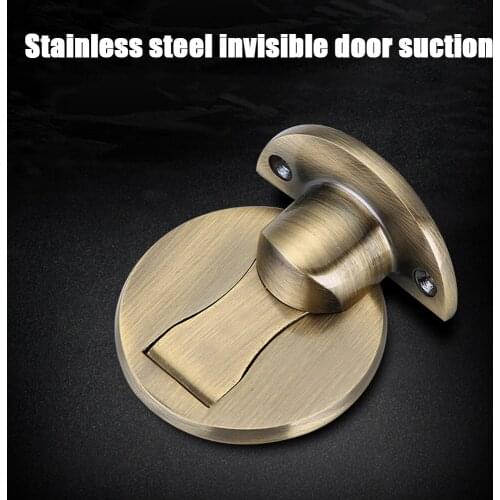Magnet Door Stop Stainless Steel Door Stopper Magnetic Door Holder Toilet Glass Door Doorstop Furniture Hardware