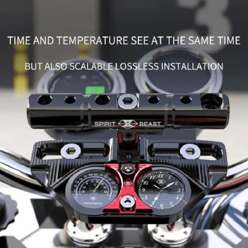 Motorcycle Multi-function Bracket Accessories Car Clock Motocross Handlebar Pressure Block Extension Rail Spirit Beast Bell
