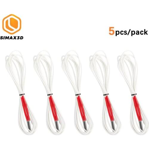 SIMAX3D 5pcs Heater Cartridge 6*20mm 12V/24V 50W Heating Tube with 100cm Cable for V6 HOTEND Volcano MK8 MK9 3D Printer Parts