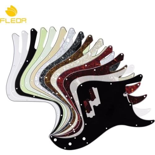 NEW 14PCS/Pack Mixed Colors P Bass Pickguard Scratch Plate with Truss Rod Notch Type for 13 Hole PB Bass 4 Strings