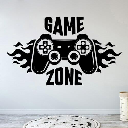 Game Zone Wall Decal Sticker Home Decoration Kids Room Gamer Art Decal Mural Poster Boys Palyroom Wall Decoration Vinyl Art B416