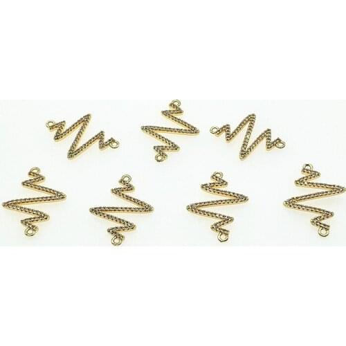 New arrival! 26x19mm 30pcs Copper/Cubic Zirconia irregular Connector for Earrings Making/DIY parts,Jewelry Finding & Component