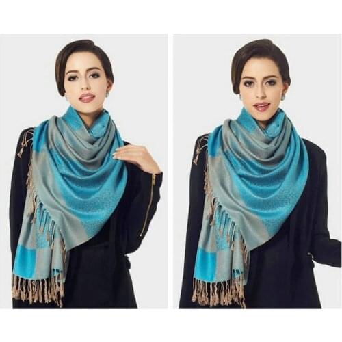 Autumn Winter Women Cotton Silk Shawl Dot Leopard Jacquard Scarves Brand Pashmina Plaid Scarf Gift Retro Design Warm Wrap YG133