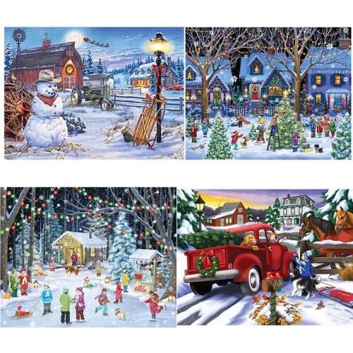 1000 Piece Puzzle Merry Christmas Gifts Large Jigsaw Puzzle For Adult Children Puzzle Game Educational Toys Home Wall Painting