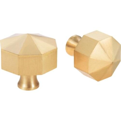 Umbrella-shaped Handle Golden Single Hole Drawer Knob Solid Brass Knob Furniture Drawer Pulls 25/32mm