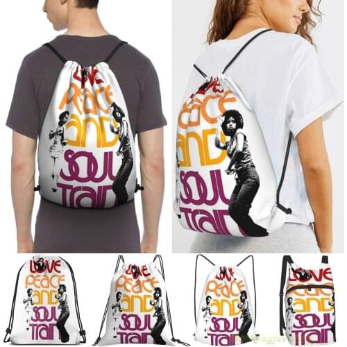 Soul Train Men Purpose Drawstring Backpack Bags Women Outdoor Travel Backpacks Gym Training Swimming Fitness Bag