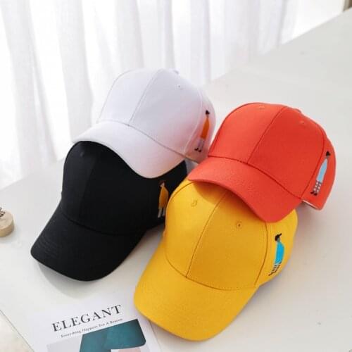 Spring Summer Lovely Cartoon Embroidery Kids Boys Girls Baseball Caps Cotton Sun Hats Autumn Baby Hat