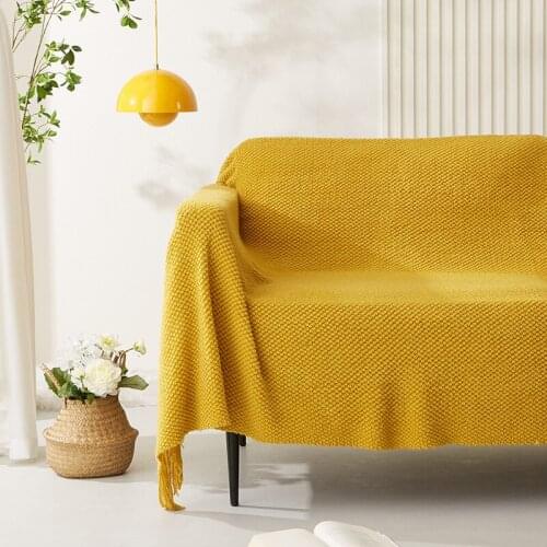 Nordic Knitted Sofa Throw Blanket Thread Blanket On The Bed Tapestry Travel Bedspread Soft Towel Blankets Home Decor Dust Cover