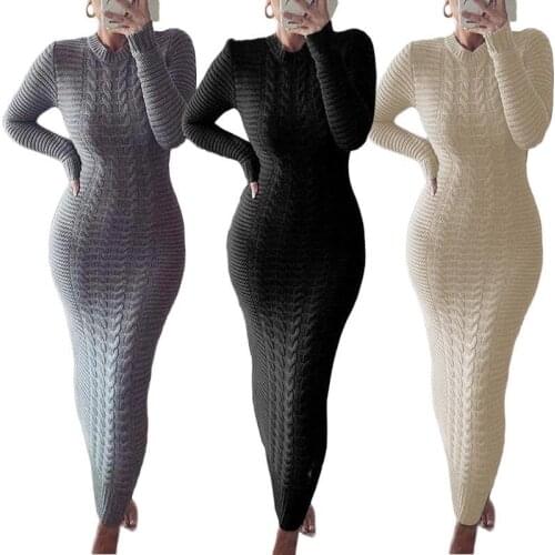 SSANSISITER Fashionable Knitted Dresses