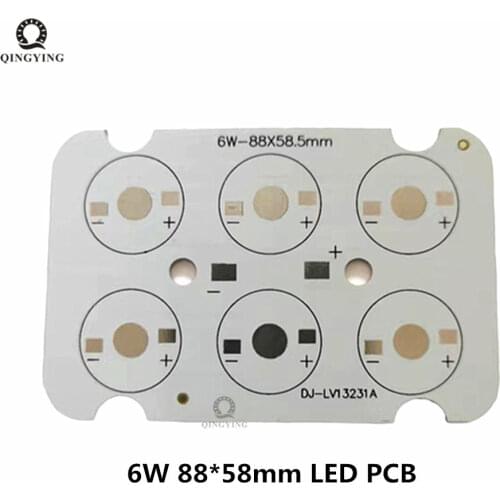 10pcs 6W 9W 88*58mm LED PCB, aluminum plate base, heat sink Board for Road light, floodlight, wall lamp