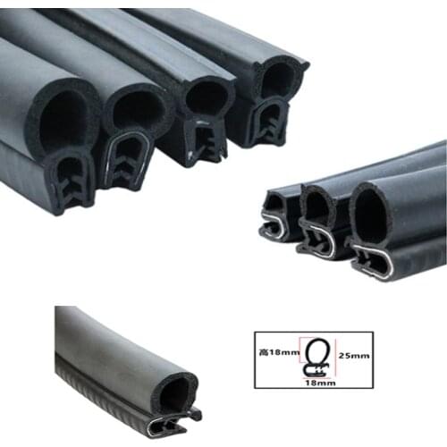 U Rubber Sealing Strip Car Door Cabinet Seal Strip Anti-Collision Soundproof Seal Strip Glass Metal Wood Panel Board Protector