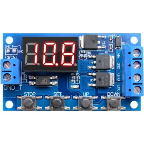 DC 12V 24V Trigger Cycle Timer Delay Switch Circuit Board Dual MOS Tube Control DC Motor LED Light Module Micro Pump Controller