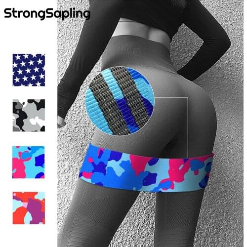 Hip Resistance Bands Leopard Printed Booty Leg Exercise Elastic Bands For Fitness Gym Yoga Stretching Training Workout Equipment