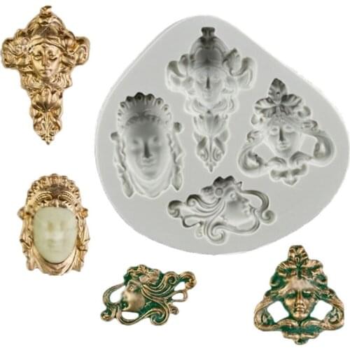Art Nouveau Avatar Silicone Mold Fondant Mould Cake Decorating Tools Chocolate Gumpaste Molds, Sugarcraft, Kitchen Gadget