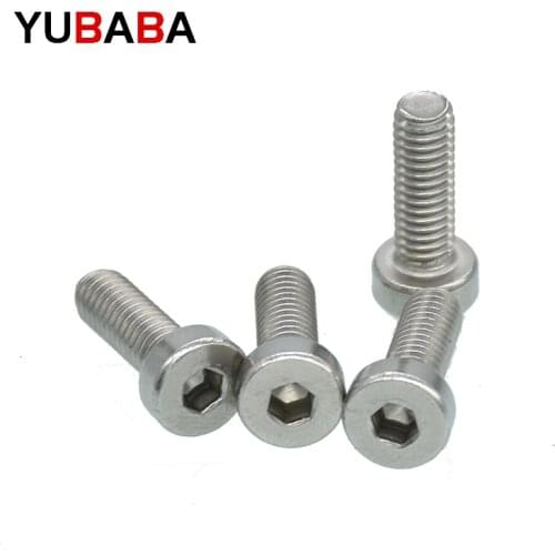 M3 M4 M5 M6 M8 M10 DIN7984 Machine screws 304 stainless steel hex socket thin head cap model auto diy screw
