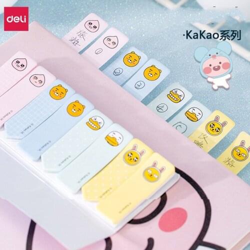Deli Memo Pad Sticky Note 12packs Cute Kakao Friends Stickers Planner Notepad Page Flags To Do List Novelty Korean Stationery