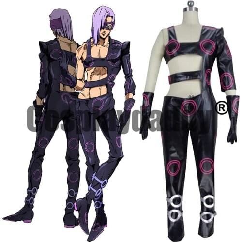 Golden Wind Vento Aureo La Squadra Esecuzioni Hitman Team Melone Outfit Anime Cosplay Costume S002