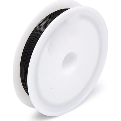 1 Roll 50m/roll 0.38mm 0.45mm Tiger Tail Wire Nylon-coated Steel for DIY Jewelry Making Black White Goldenrod