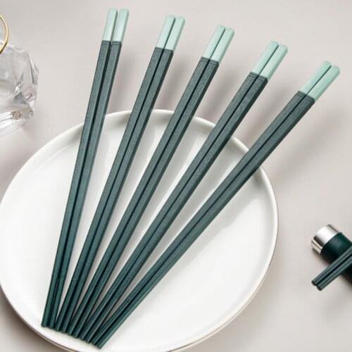 10 Pair Chopsticks Retro High Hardness PET No Odor Safe Cooking Chopsticks for Chinese