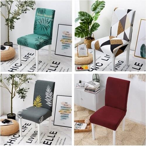 2/4/6 Pcs Jacquard Plain Dining Chair Cover Spandex Elastic Chair Slipcover Case Stretch Chair Cover for Wedding Hotel Banquet