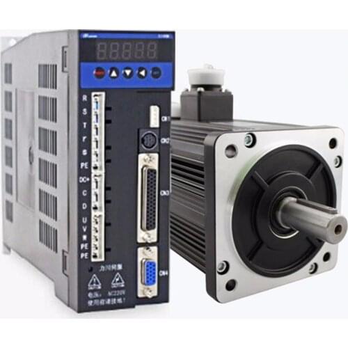 3phase 220V 1300w 1.3kw 5N.m 2500rpm 130mm AC servo motor drive kit 2500ppr with 3m cable
