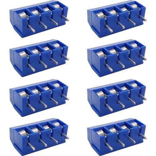 5/10/20Pcs KF301 KF301-5.0-4P Screw Straight Pin 4 Pin PCB Terminal Block Connector Pliceable Terminal Blocks Blue