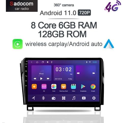 360 Camera 6G+128G Android 10.0 Car DVD Player GPS WIFI Bluetooth Radio For Toyota Tundra XK50 2007 -2013 Sequoia XK60 2008-2017