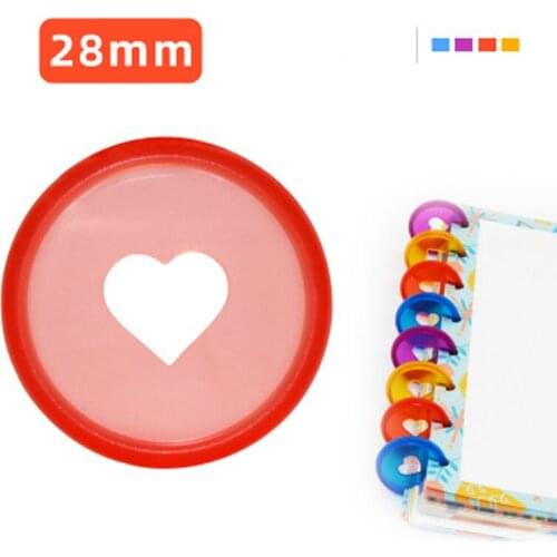 80pcs 28mm Mushroom Hole Button Notepad Plastic Loose-leaf Coil 360 Degree Foldable Plastic Disc Buckle Paper Clip Office&school