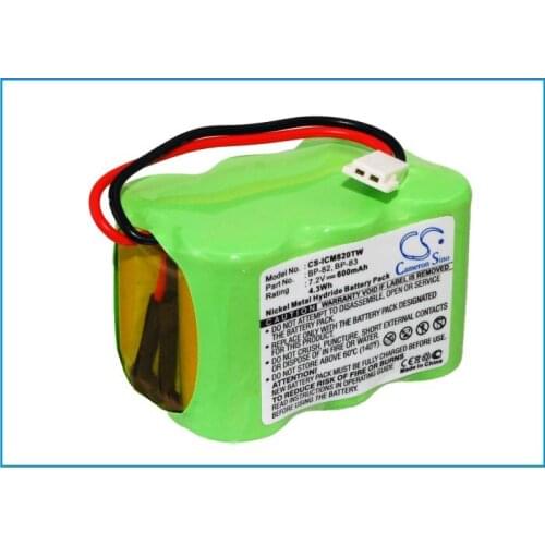 Premium Battery For Icom IC-4SE,IC-CM8,IC-CM89,IC-M7,IC-R1,IC-W2A 600mAh / 4.32Wh